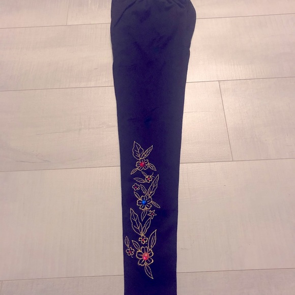 2 for $13 Leggings- Black Colour-Rhinestones-Red+Blue+0range & Golden Em… - Picture 5 of 13